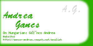 andrea gancs business card